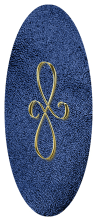 Gold Scroll Shimmer Blue